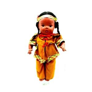 Vintage 1930s Reliable Native Hiawatha Composition Doll 12.5"